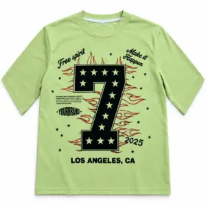 Lime Green Retro Graphic T-Shirt