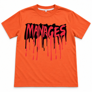 Orange Dripping Graffiti T-Shirt