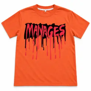 Orange Dripping Graffiti T-Shirt